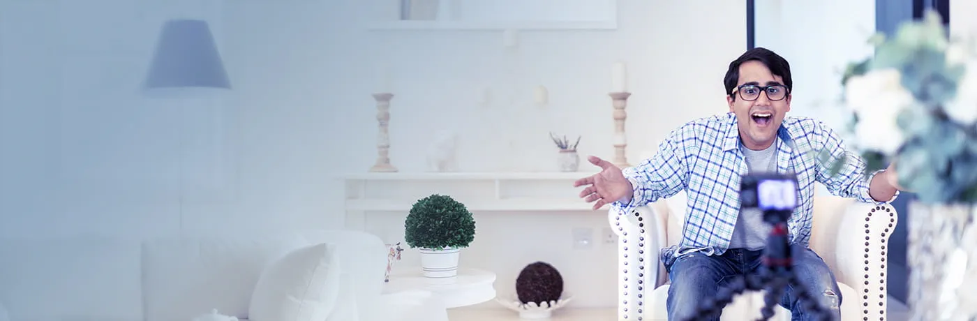 Surprised Man sitting on the armchair 