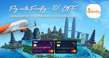 Fly with Firefly and enjoy 10% off with your RHB Mastercard Debit Card!